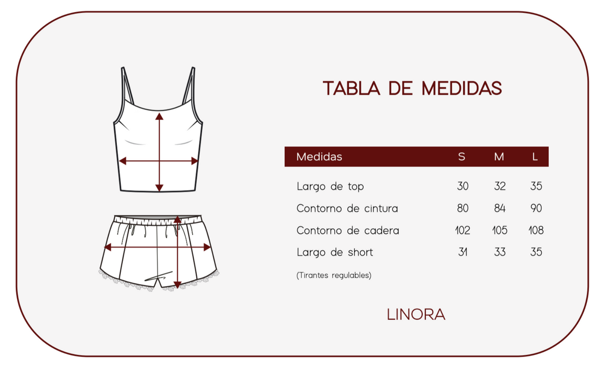Guía de tallas LINORA